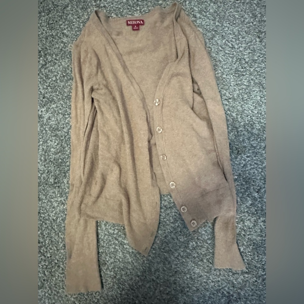 Tan Cardigan with Buttons